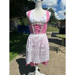 Rose-Dirndl Aus Bayern vintage Pink Floral Embroidered set 3pc Oktoberfest